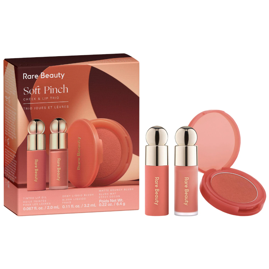 Rare Beauty by Selena Gomez Soft Pinch Cheek & Lip Trio Makeup Gift Set *Pre Orden*
