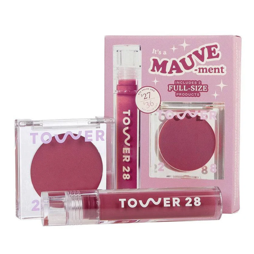 Tower 28 It's a Mauvement Lip & Cheek Duo