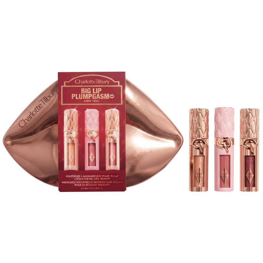 Charlotte Tilbury Mini Big Lip Plumpgasm Plumping Lip Gloss Trio Makeup Gift Set *Pre Orden*