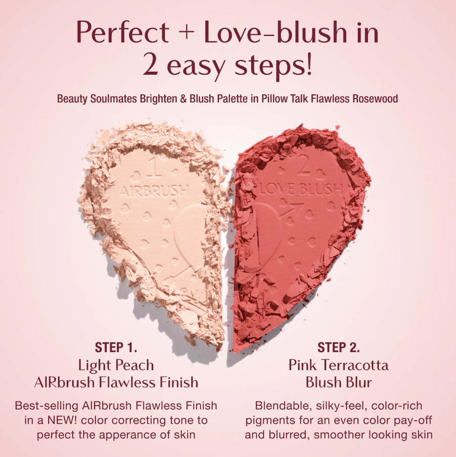 Charlotte Tilbury  Pillow Talk Beauty Soulmates Airbrush Flawless Finish Brightening and Blush Powder Palette *Pre Orden*