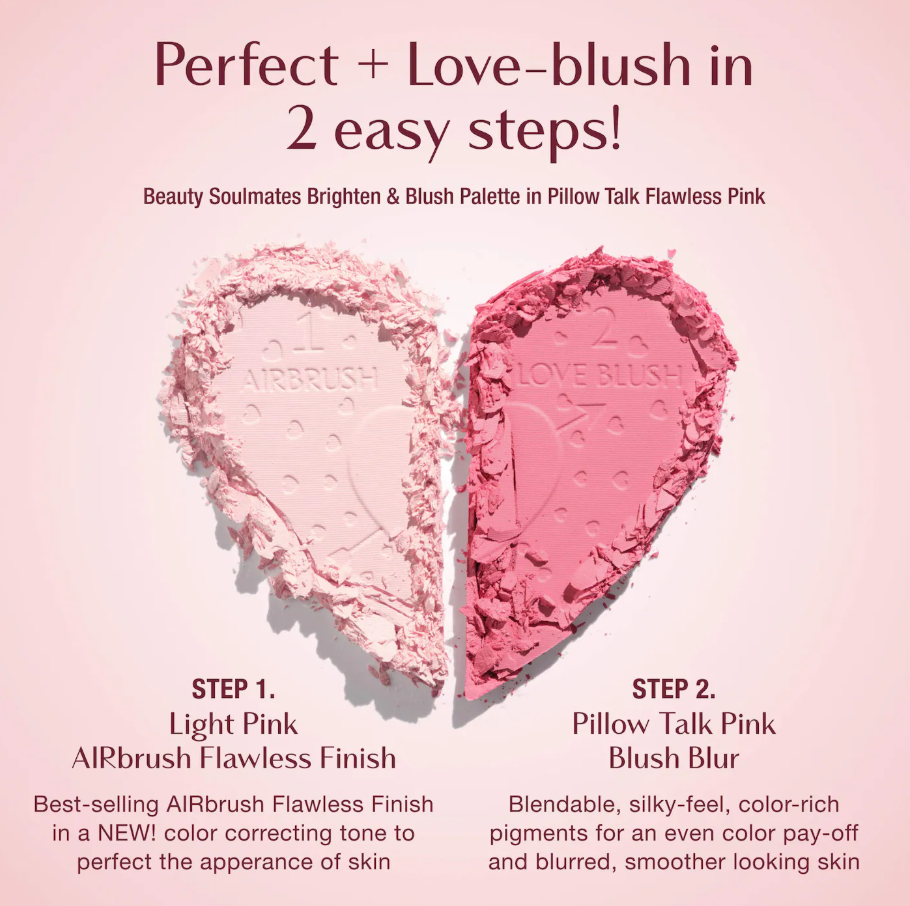 Charlotte Tilbury  Pillow Talk Beauty Soulmates Airbrush Flawless Finish Brightening and Blush Powder Palette *Pre Orden*