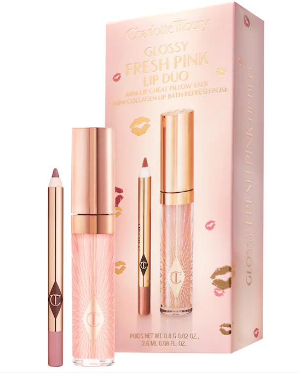 Charlotte Tilbury Mini Glossy Pink Lip Gloss + Lip Liner Set *Pre orden* - Beautyland by Rocio 