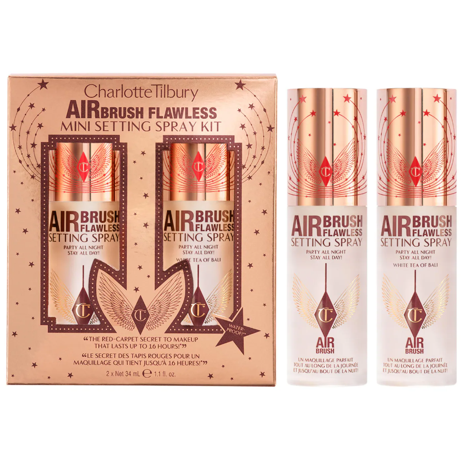 Charlotte Tilbury Mini Airbrush Flawless Hydrating & Waterproof Setting Spray Duo Gift Set *Pre Orden*