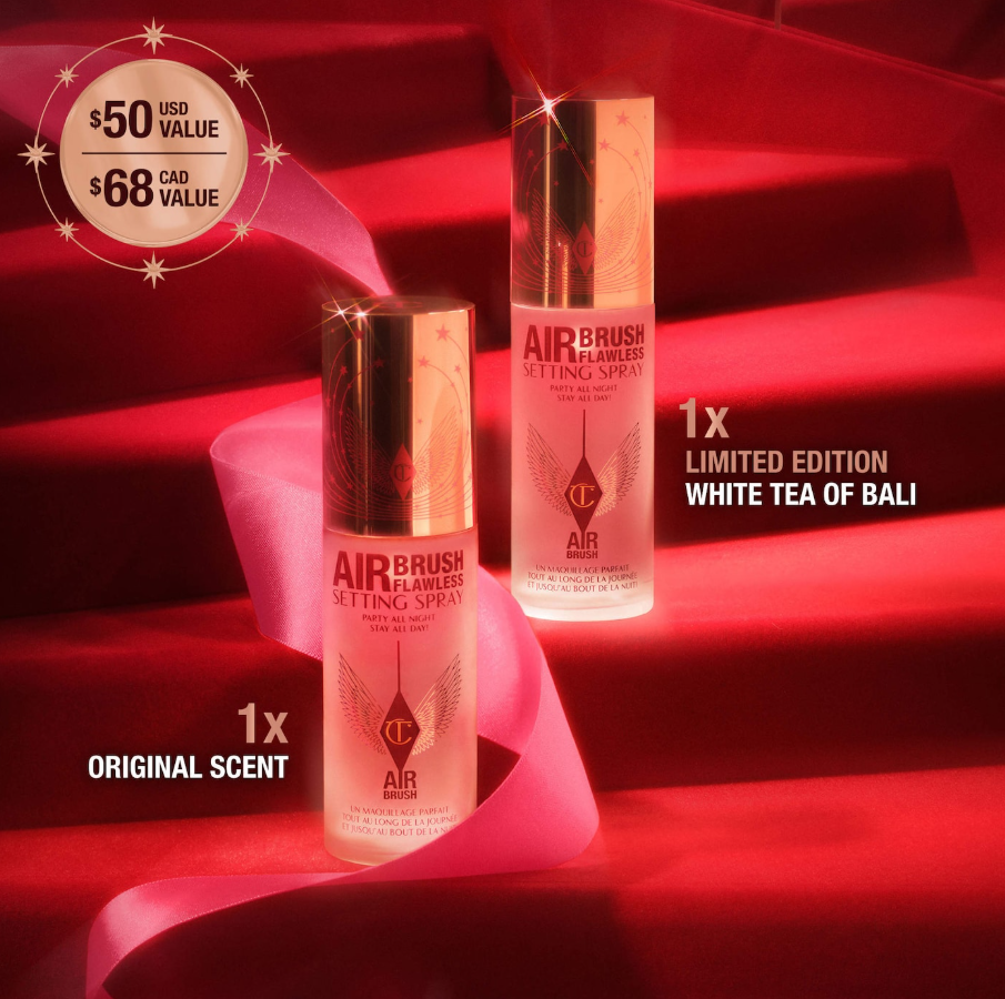 Charlotte Tilbury Mini Airbrush Flawless Hydrating & Waterproof Setting Spray Duo Gift Set *Pre Orden*
