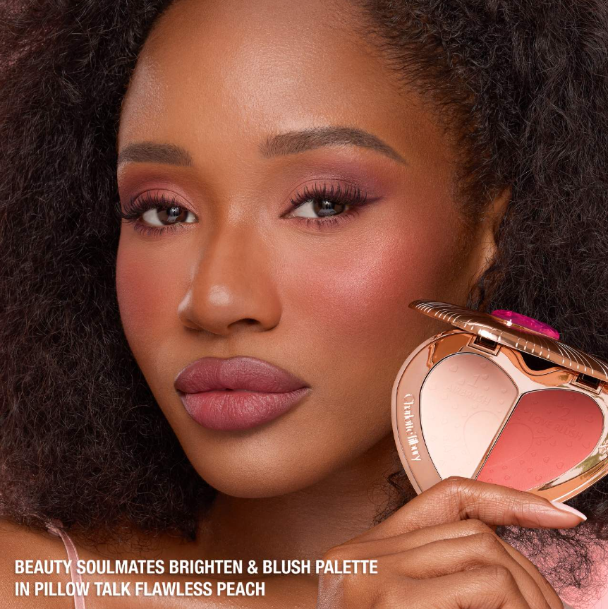 Charlotte Tilbury Pillow Talk Beauty Soulmates Airbrush Flawless Finish Brightening and Blush Powder Palette *Pre Orden* - Beautyland by Rocio 