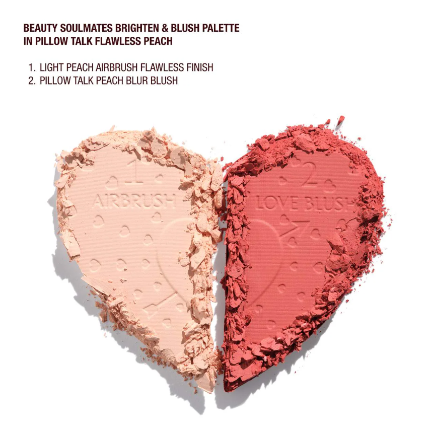 Charlotte Tilbury Pillow Talk Beauty Soulmates Airbrush Flawless Finish Brightening and Blush Powder Palette *Pre Orden* - Beautyland by Rocio 