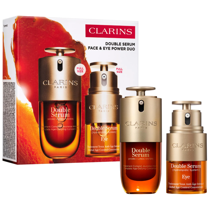 Clarins Double Serum Face & Eyes Anti-Aging Skincare Set *Pre Orden*