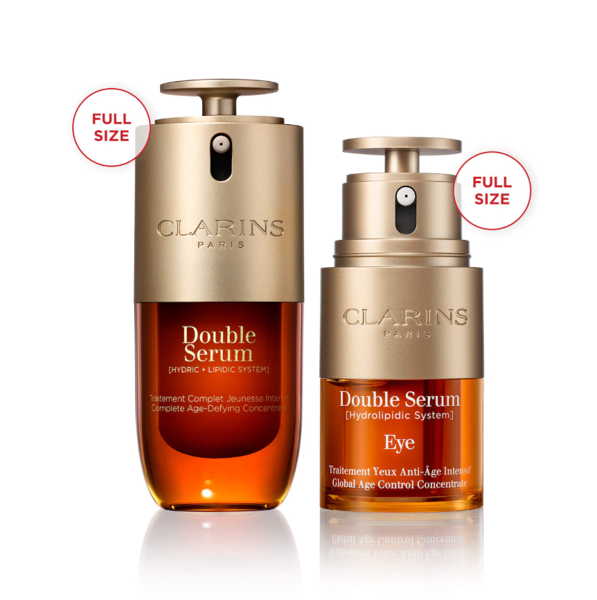 Clarins Double Serum Face & Eyes Anti-Aging Skincare Set *Pre Orden*
