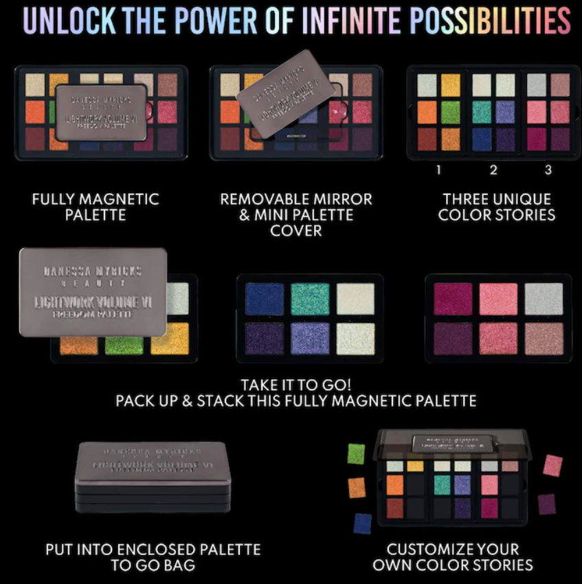 Danessa Myricks Beauty LIGHTWORK VI The Freedom Palette: Magnetic, Customizable, Stackable Palette with Illuminating Pigments for Eyes, Face & Lips *Pre orden* - Beautyland by Rocio 