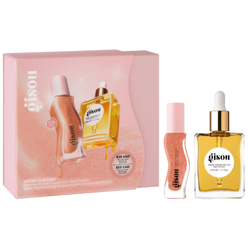 Gisou Glossy & Glazed Hair & Lip Oil Gift Set *Pre Orden*