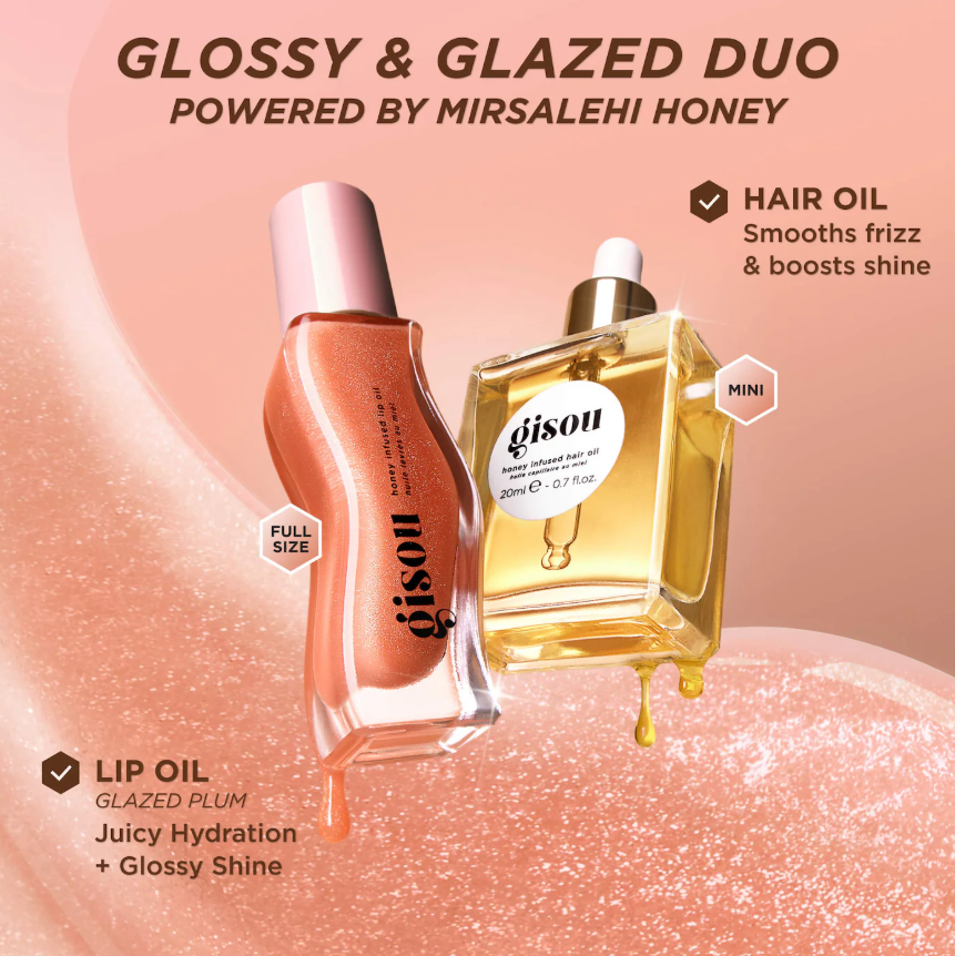 Gisou Glossy & Glazed Hair & Lip Oil Gift Set *Pre Orden*
