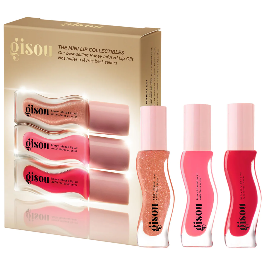 Gisou Honey Infused Hydrating Lip Oil Deluxe Mini Trio Set *Pre Orden*