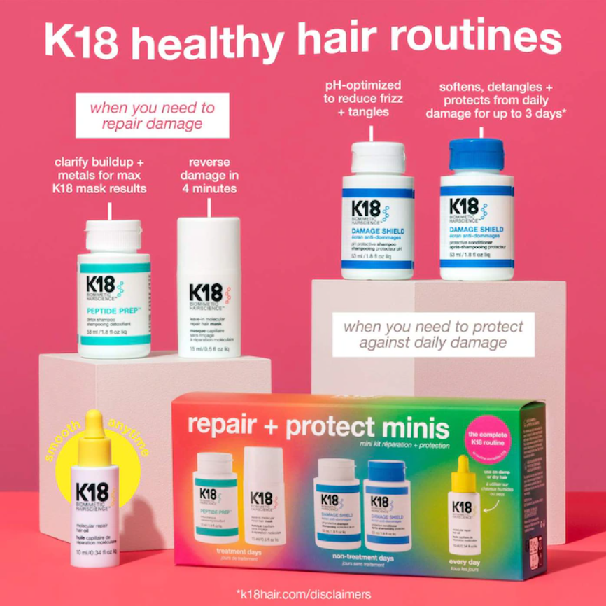 K18 Biomimetic Hairscience Repair + Protect Mini's Hair Set *Pre orden* - Beautyland by Rocio 