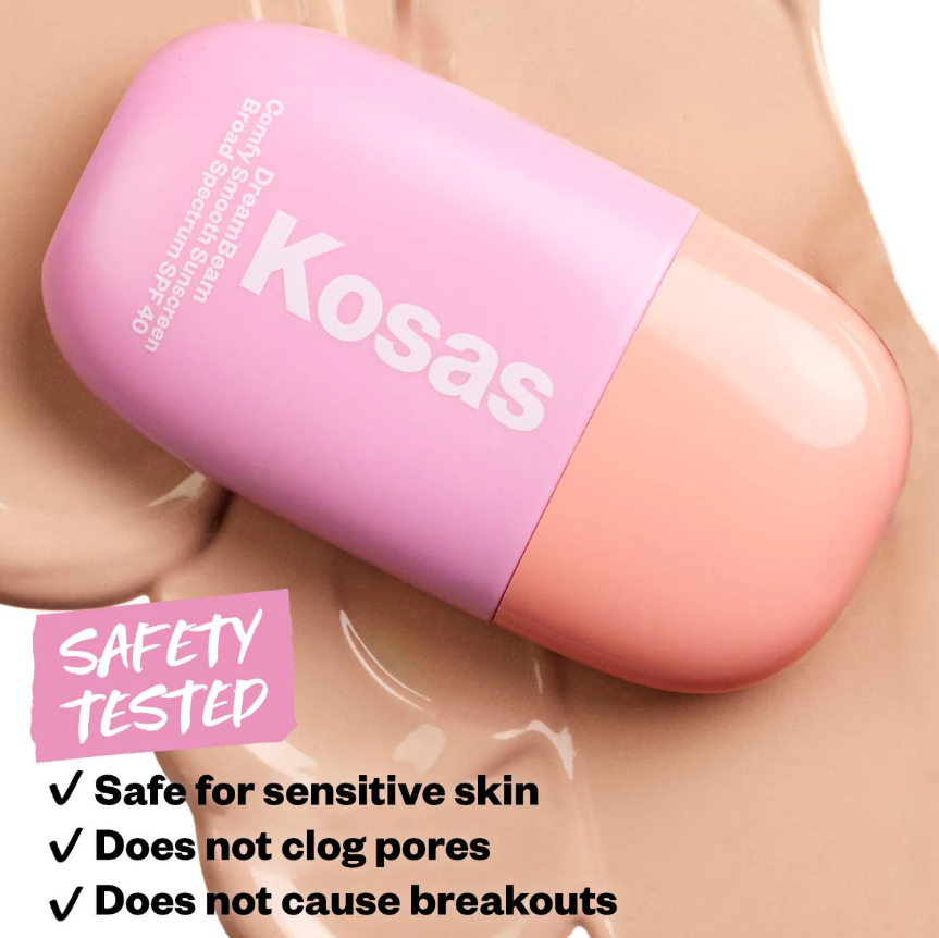 Kosas  DreamBeam Silicone-Free Mineral Sunscreen SPF 40 with Ceramides and Peptides *Pre Orden*