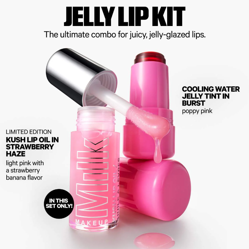 Milk Makeup The Jelly Lip Kit: Lip + Cheek Stain & Lip Oil Duo *Pre Orden* - Beautyland by Rocio 