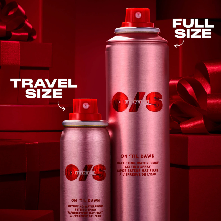 One Size by Patrick Starrr  On 'Til Dawn Mattifying Waterproof Setting Spray Big & Bitty Duo *Pre Orden*