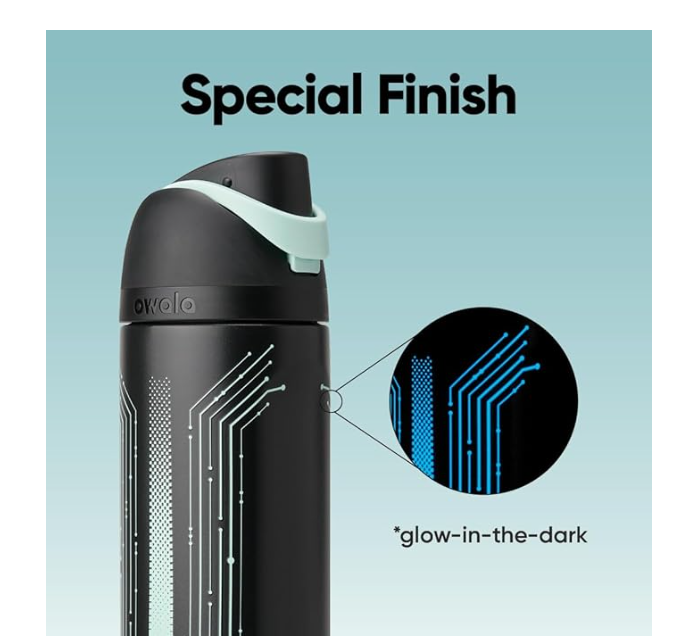 OwalaTRON FreeSip Insulated Stainless Steel Glow in the Dark Water Bottle *Pre Orden*
