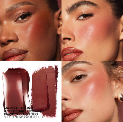 Patrick TA Major Headlines Double-Take Crème & Powder Blush Duo *Pre orden*