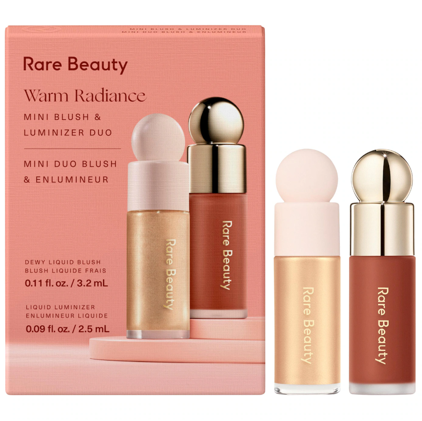 Rare Beauty by Selena Gomez Mini Warm Radiance Blush & Luminizer Duo Makeup Gift Set *Pre Orden*