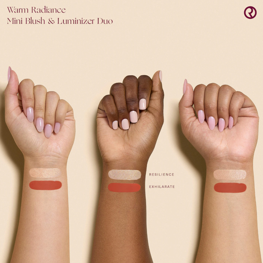 Rare Beauty by Selena Gomez Mini Warm Radiance Blush & Luminizer Duo Makeup Gift Set *Pre Orden*