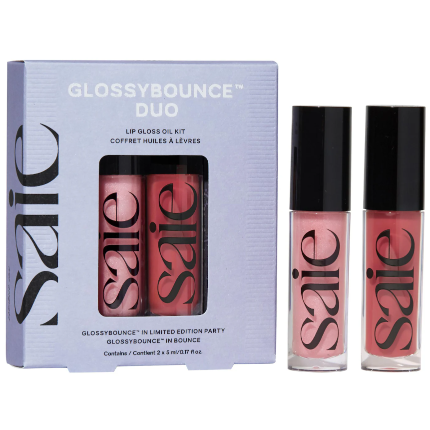Saie Glossybounce Lip Gloss-Oil Duo Gift Set *Pre Orden*