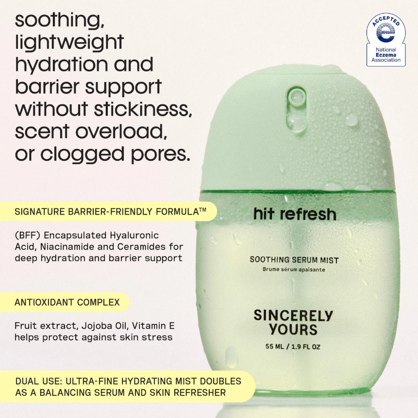 Sincerely Yours Hit Refresh Soothing and Hydrating Serum Mist with Cucumber Extract *Pre Orden*