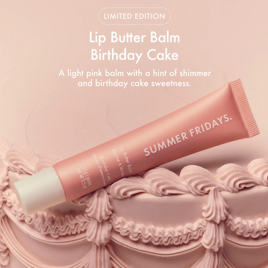 Summer Fridays  Sweet Pink Duo with Birthday Cake + Strawberry Soft Serve Lip Butter Balm *Pre Orden*