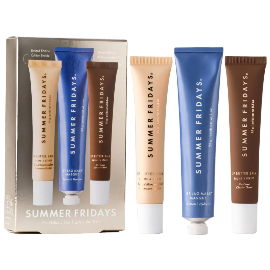 Summer Fridays The Holiday Trio Set with Lip Butter Balm in Hot Cocoa & Toasted Marshmallow *Pre Orden*