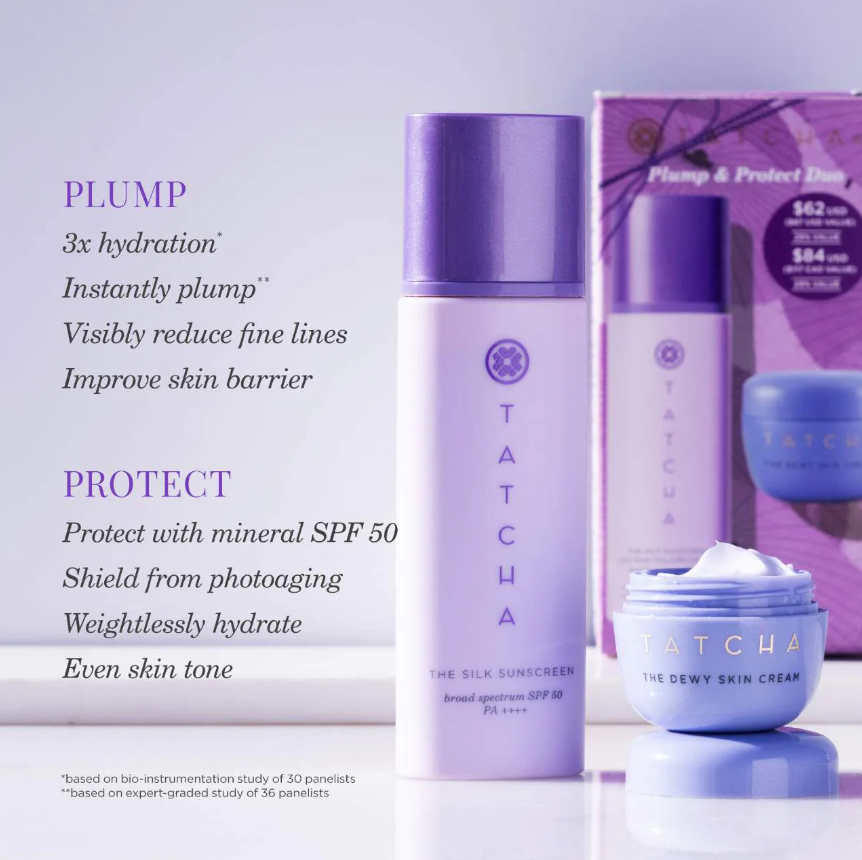 Tatcha Plump + Protect SPF 50 Hydration + Sunscreen Duo *Pre Orden* - Beautyland by Rocio 