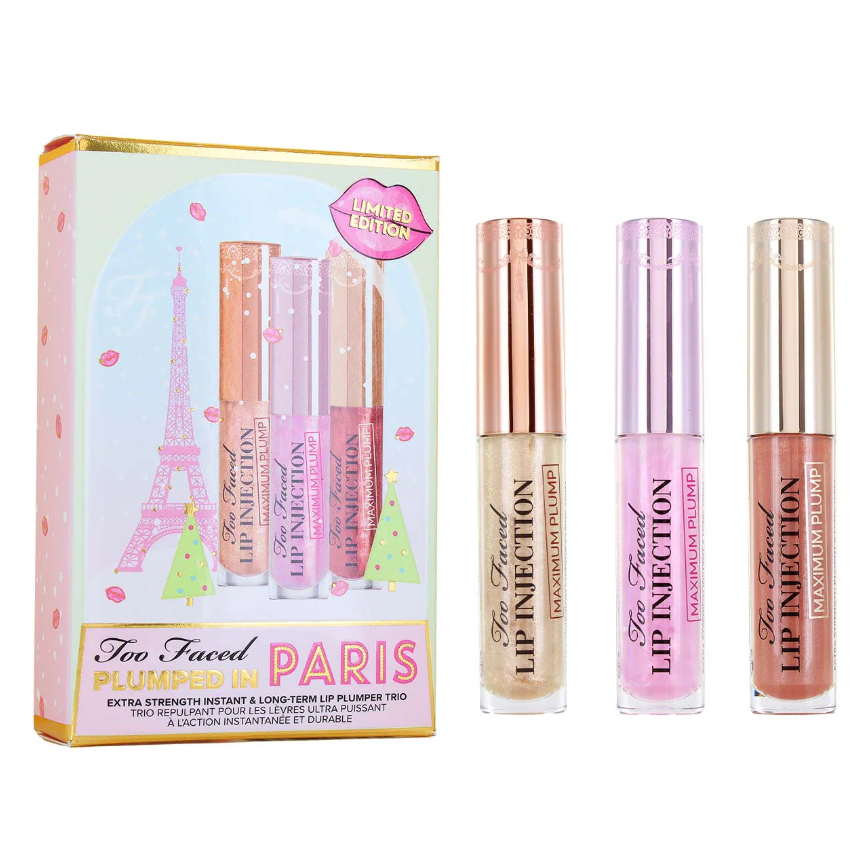 Too Faced Plumped In Paris Extra Strength Instant And Long-Term Lip Plumper Trio - Beautyland by Rocio 