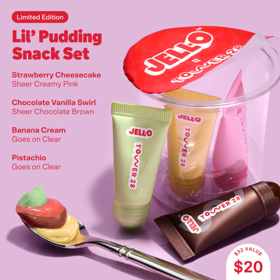 Tower 28 Beauty JELL-O X TOWER 28 Lil' Pudding Mini Lip Softie Gift Set *Pre Orden*