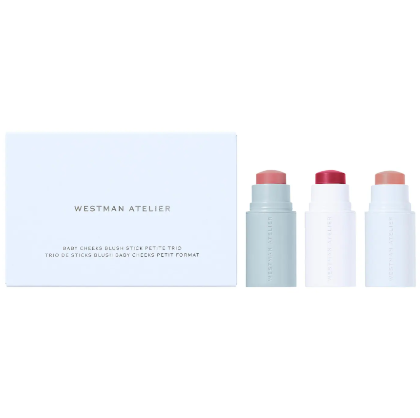 Westman Atelier Mini Baby Cheeks Lip + Cheek Cream Blush Stick Trio Gift Set *Pre Orden*