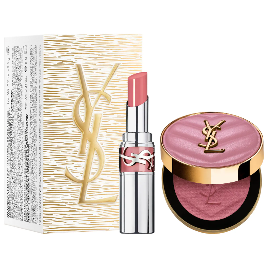 Yves Saint Laurent YSL Iconic Pink Make Me Blush & Loveshine Lip Oil Stick Set *Pre Orden*